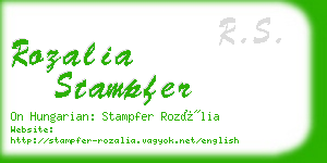rozalia stampfer business card